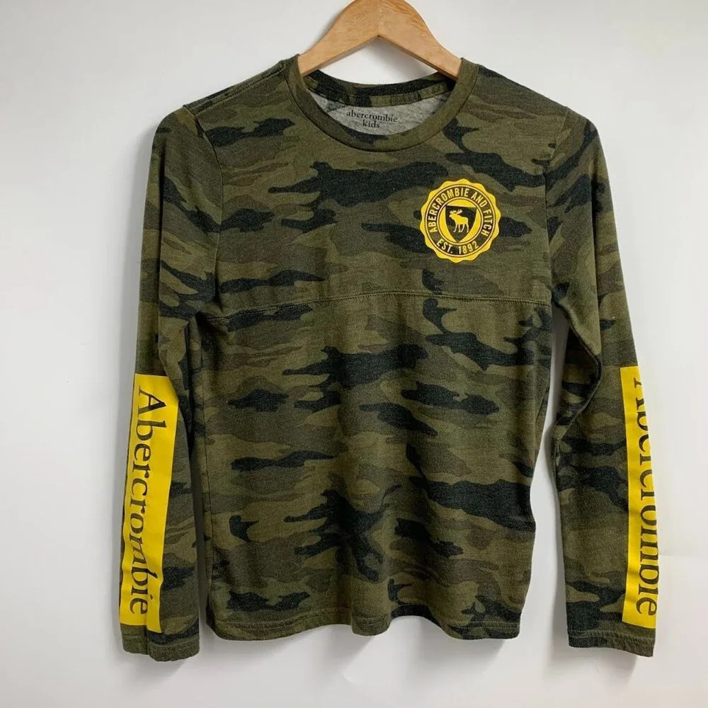Abercrombie&Fitch Boys Camouflage & Tie Dye Long Sleeve Crew Neck Shirts Sz 11/1